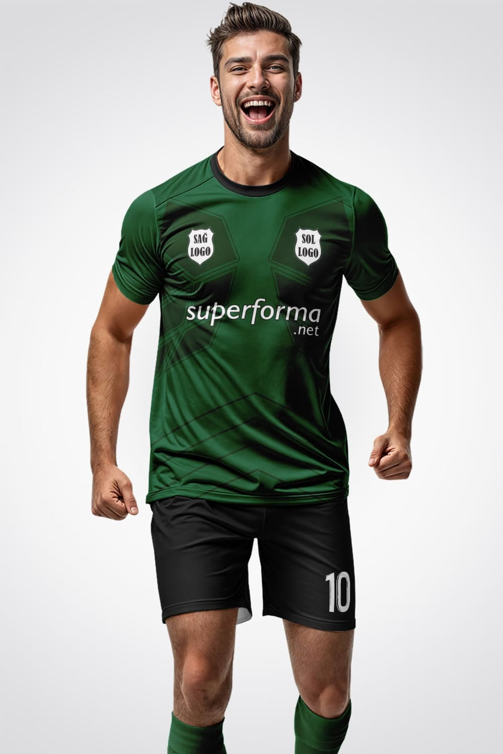 Haki Yeşil Halı Saha Forma - Görsel 2