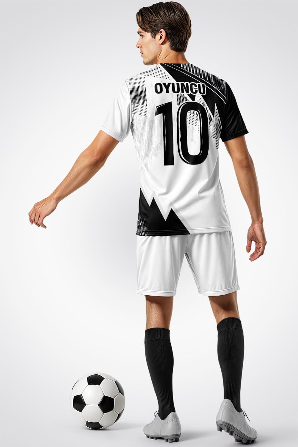 Siyah Beyaz Pro 2026 Halı Saha Forma - Görsel 3