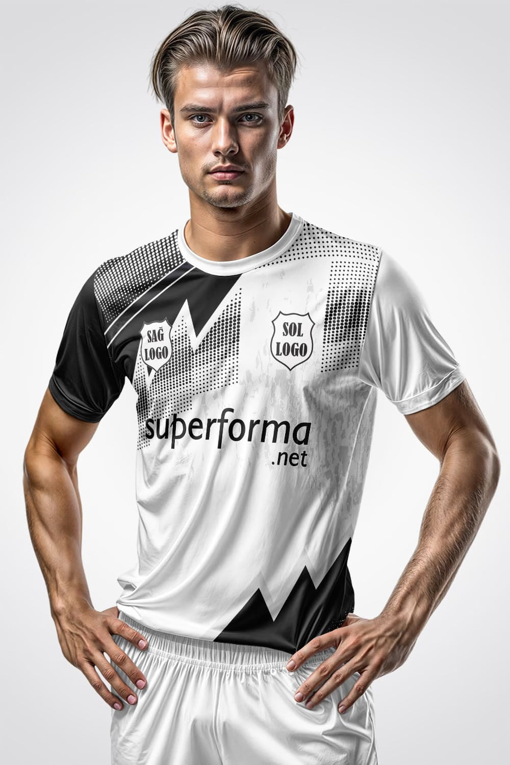 Siyah Beyaz Pro 2026 Halı Saha Forma