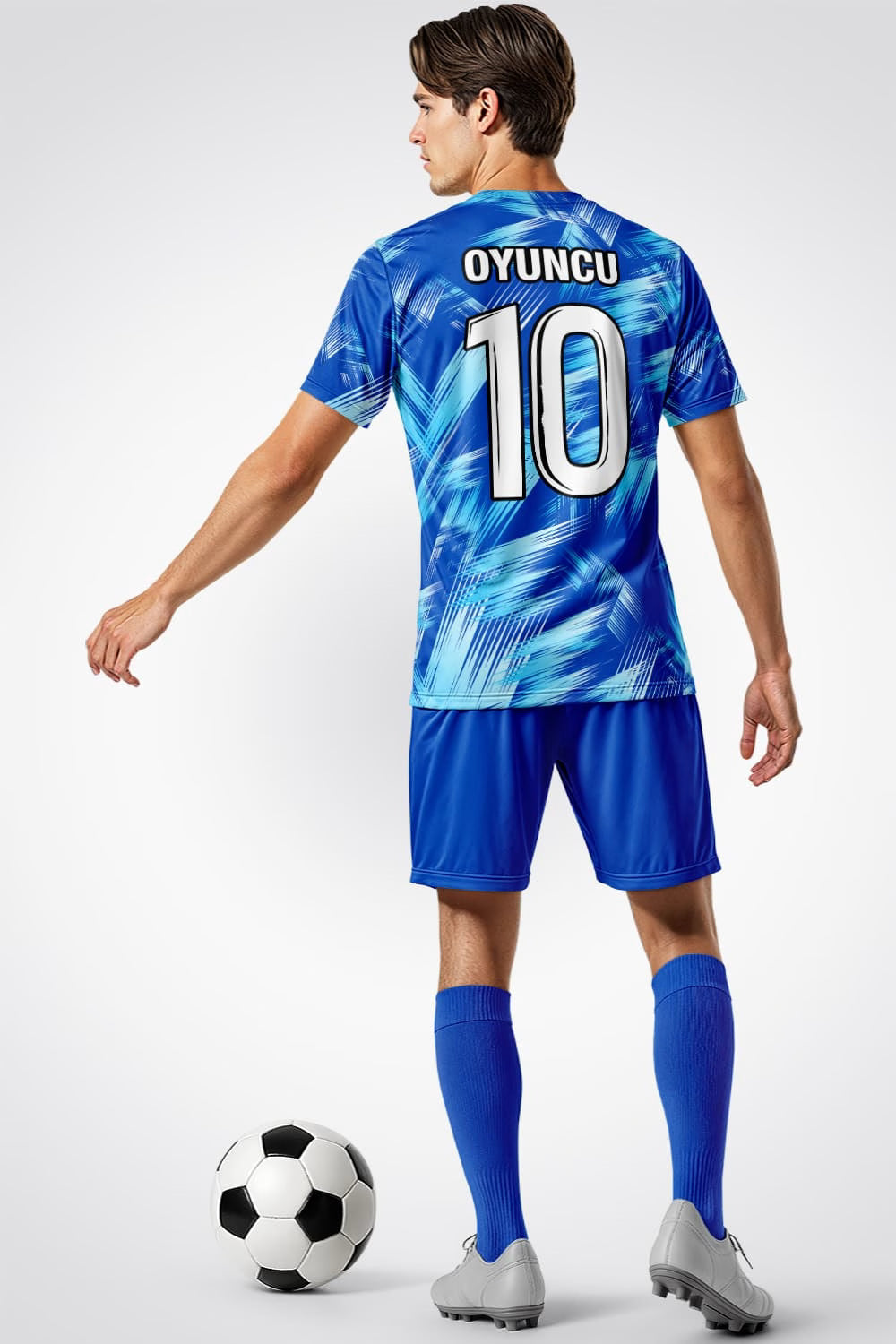 Mavi Karma Halı Saha Forma - Görsel 3