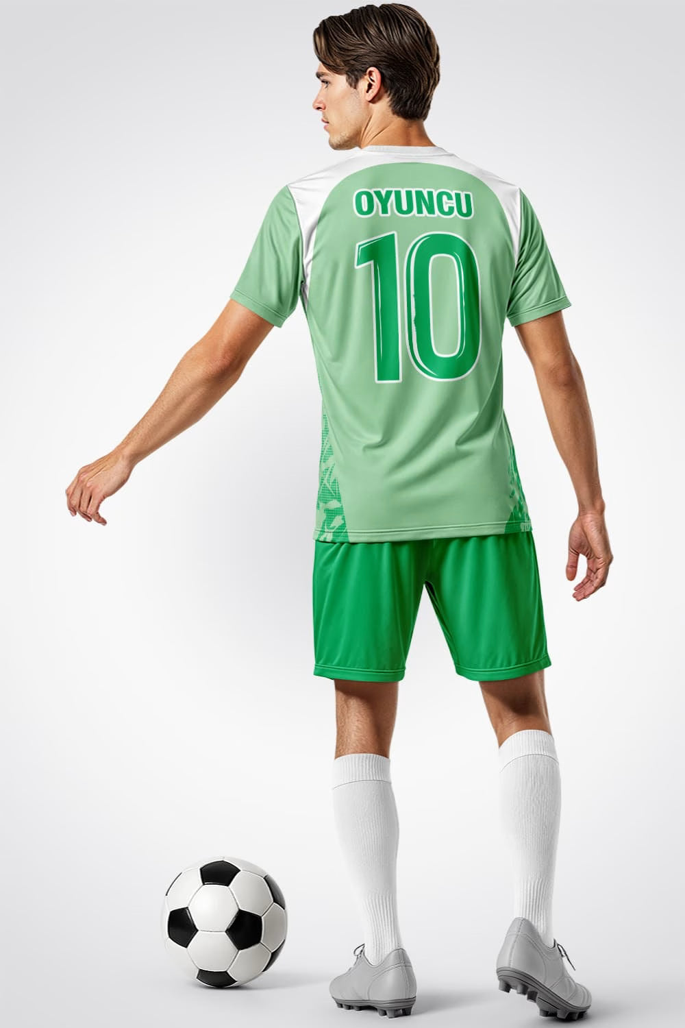 Yeşil Asimetrik Halı Saha Forma - Görsel 3