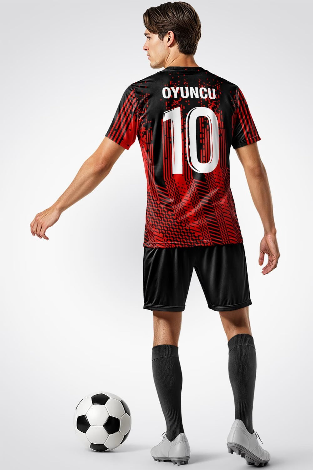 Ac Milan Red Grunge Futbol Forması - Görsel 2