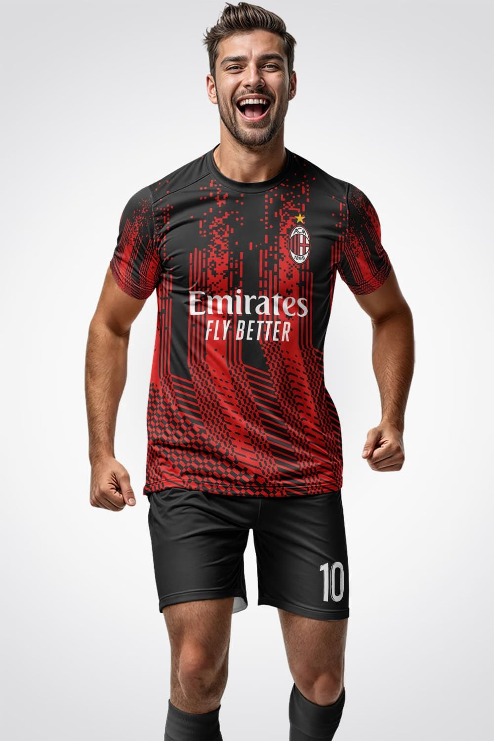 Ac Milan Red Grunge Futbol Forması