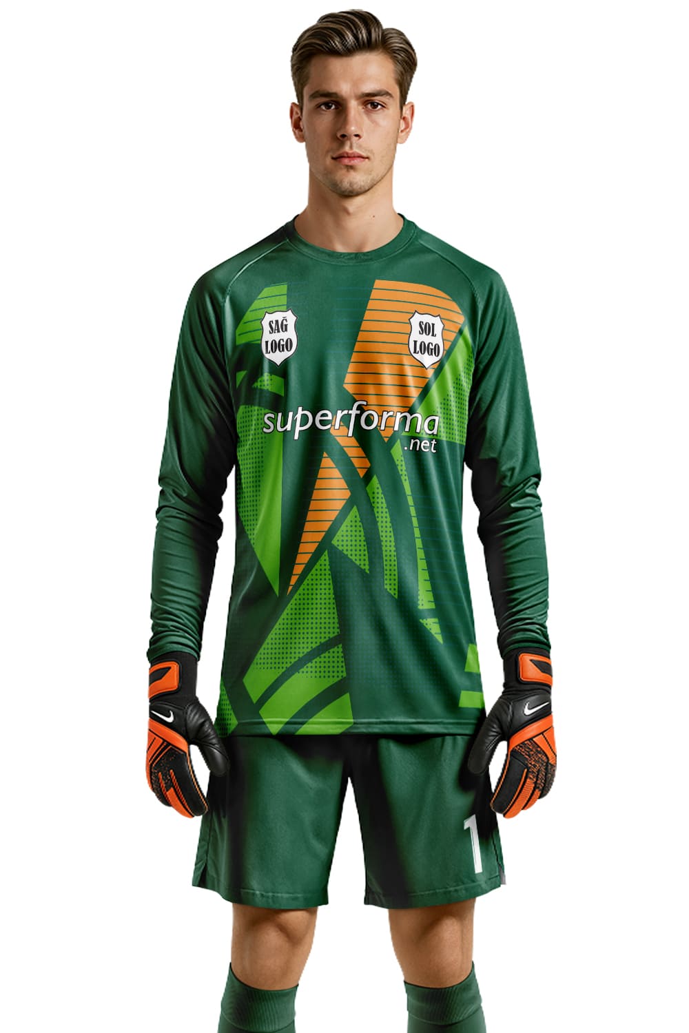 Siyah Yeşil Sarı Kaleci Forması - Forma Yap