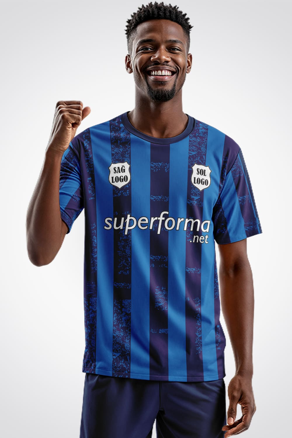 Lacivert Mavi Halı Saha Forma - Forma Yap