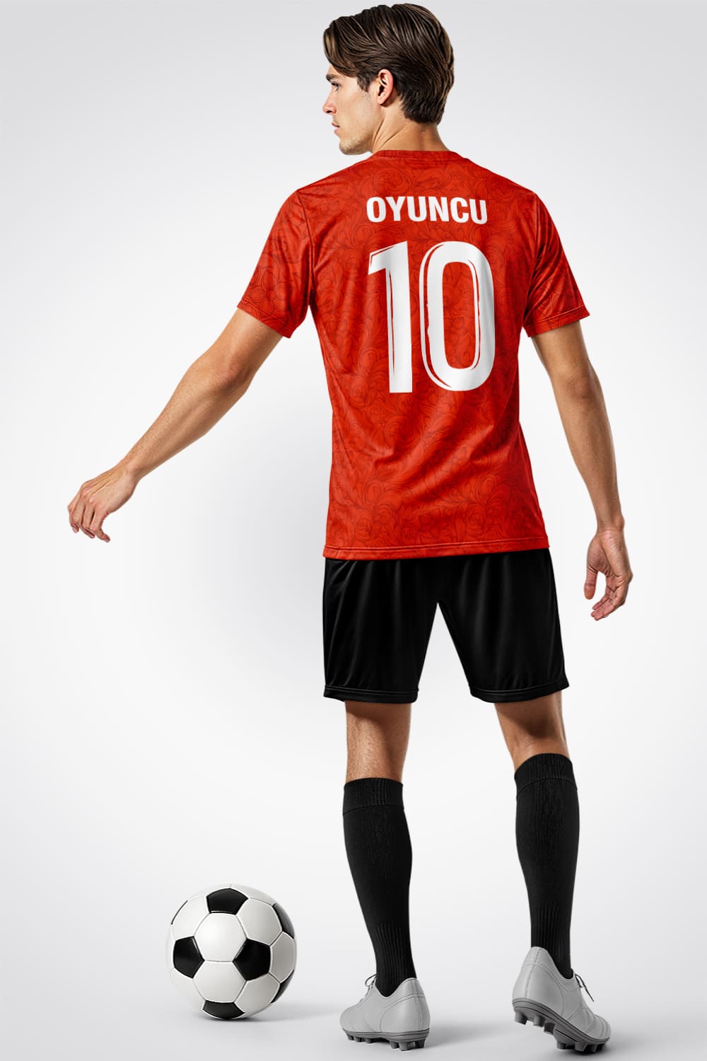 Kırmızı Ornamental Halı Saha Forma - Forma Yap