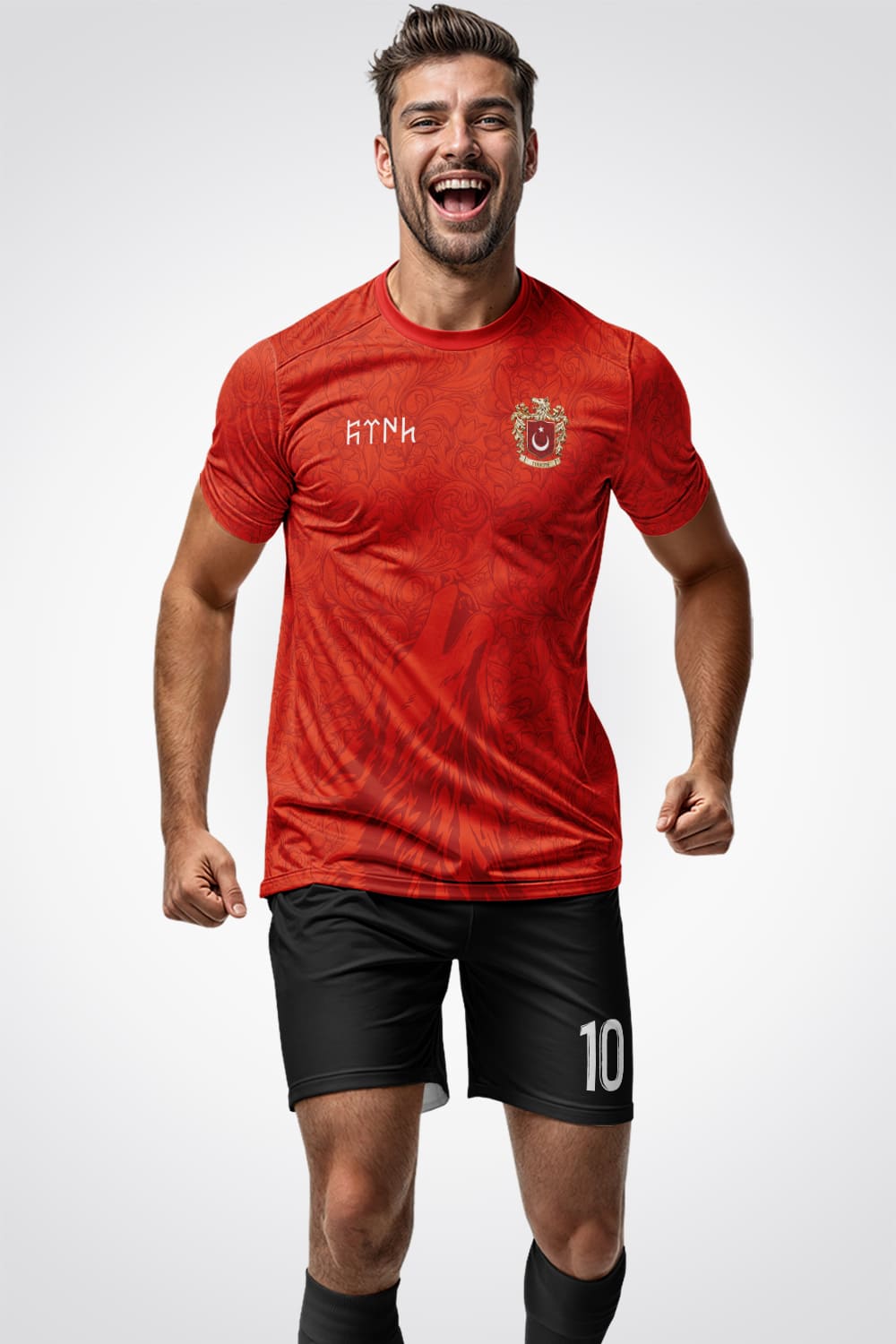 Kırmızı Ornamental Halı Saha Forma - Forma Yap