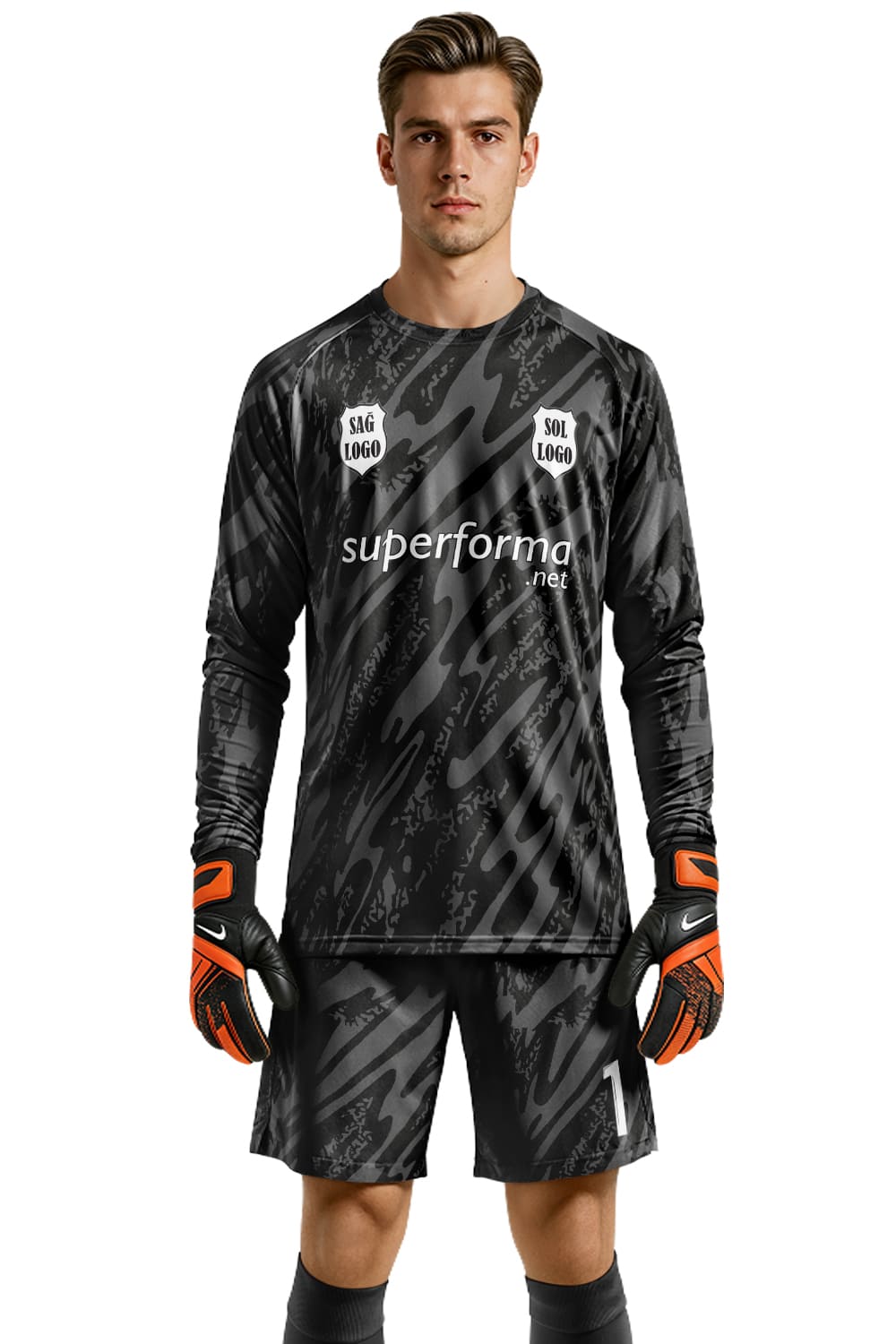 Siyah Beyaz Kırmızı Kaleci Forması - Forma Yap