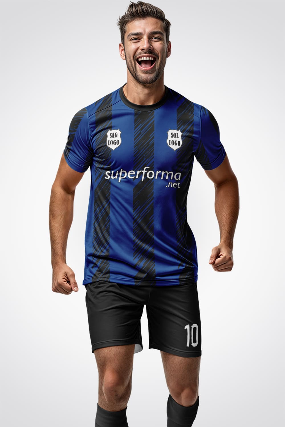 Lacivert Siyah Halı Saha Forma - Forma Yap