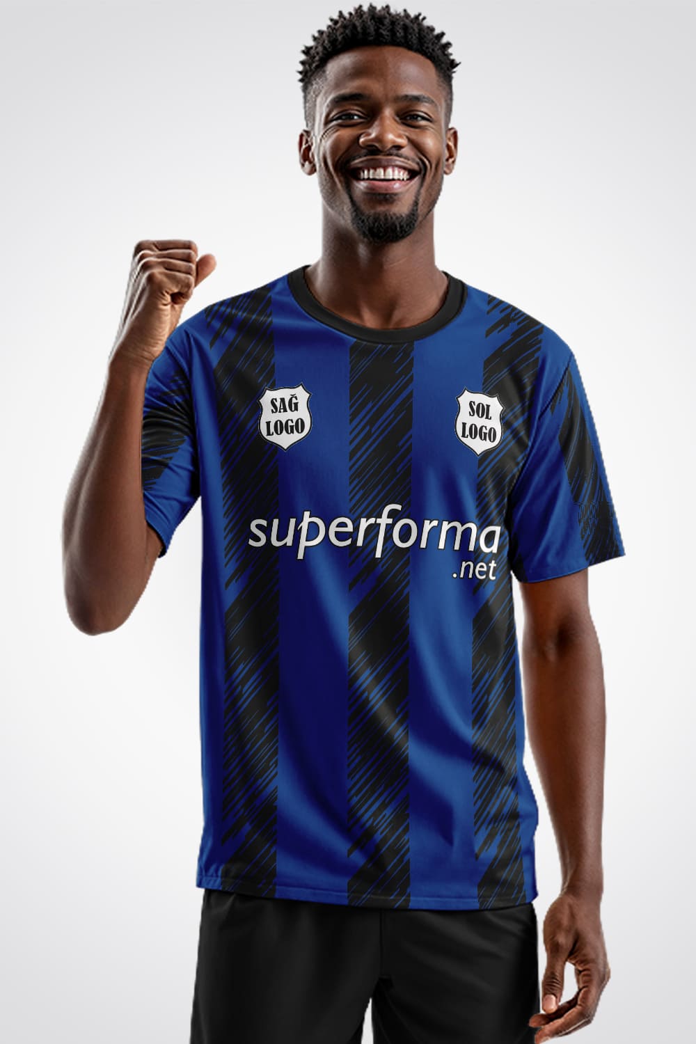 Lacivert Siyah Halı Saha Forma - Forma Yap