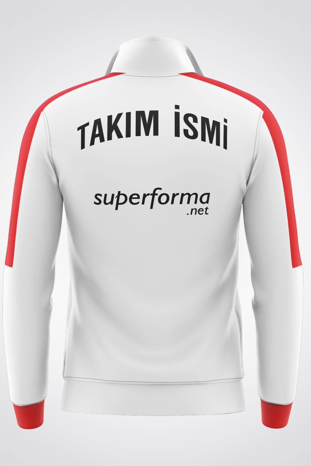 Beyaz Kırmızı Eşofman - Forma Yap