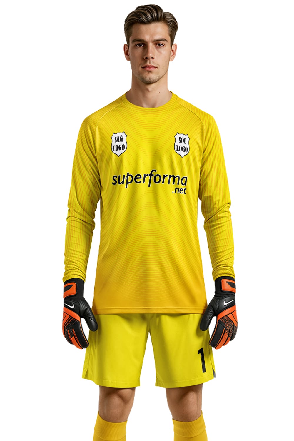 Sarı Siyah Pençeli Kaleci Forması - Forma Yap