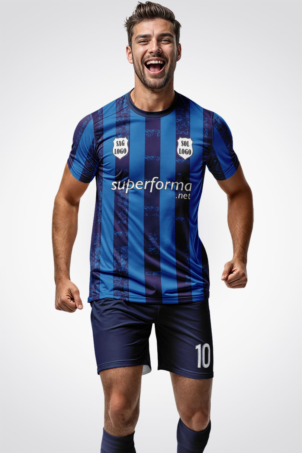 Lacivert Mavi Halı Saha Forma - Forma Yap