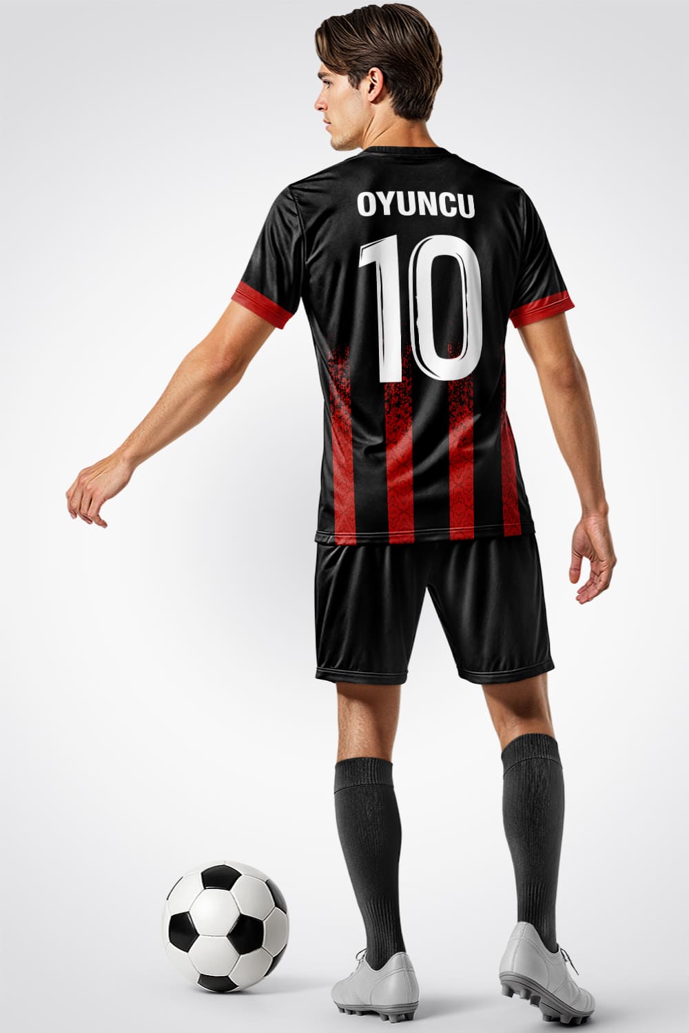 Siyah Kırmızı 2026 Halı Saha Forma - Forma Yap